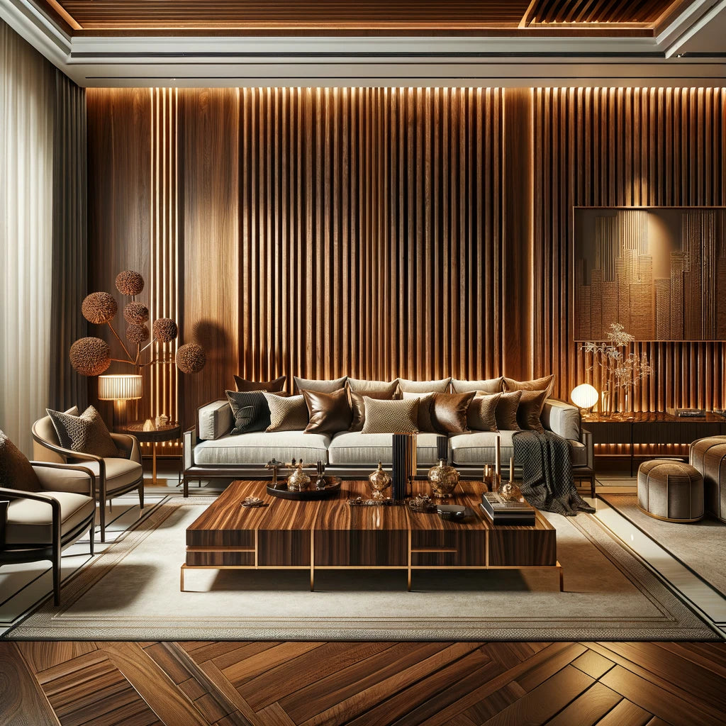 Modern Walnut Wood Paneling