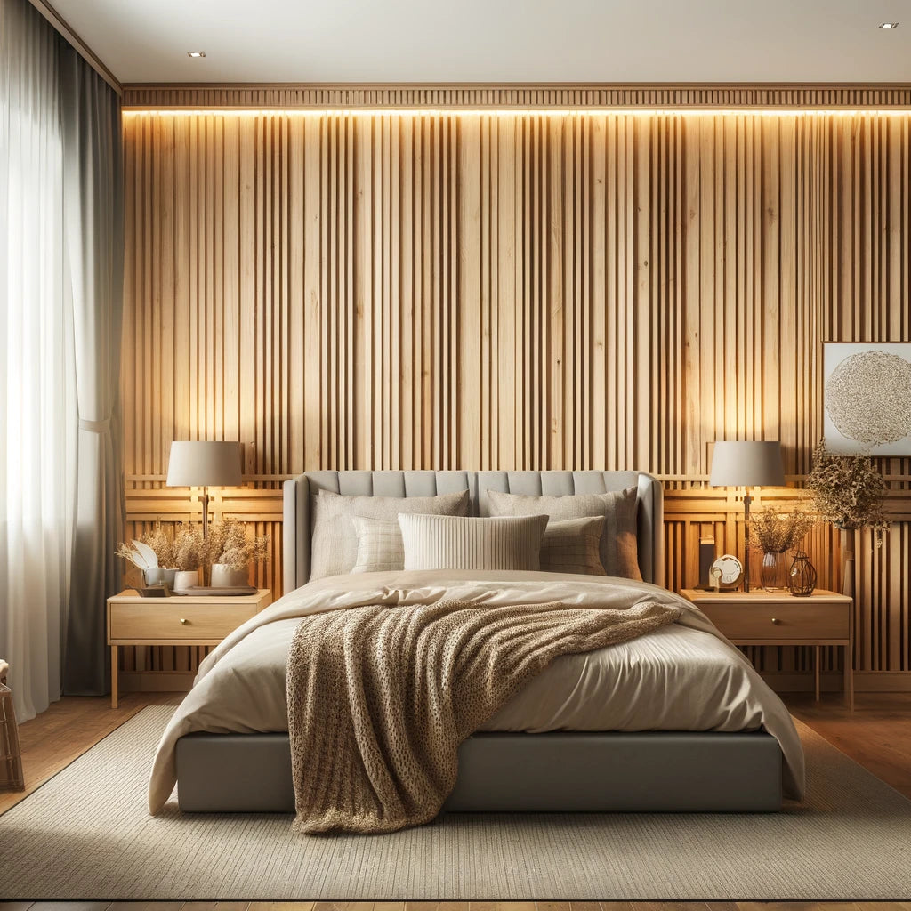 Wooden paneling for walls bedroom