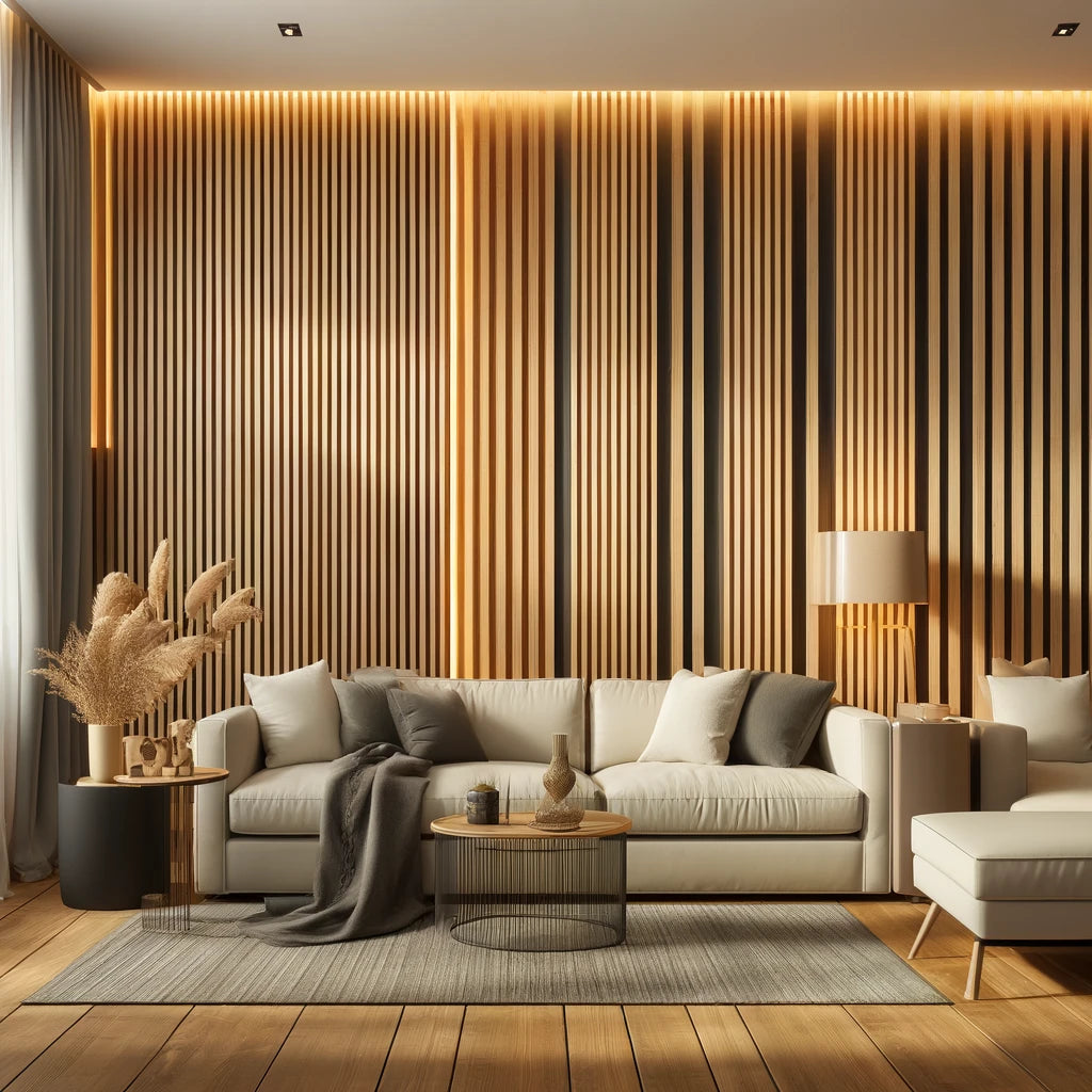 wooden slat walls