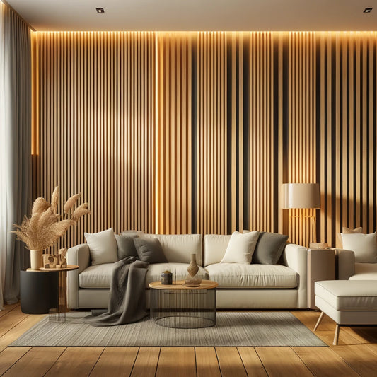 wooden slat walls
