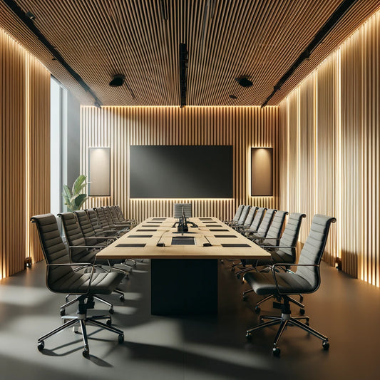 acoustic wood walls conference room
