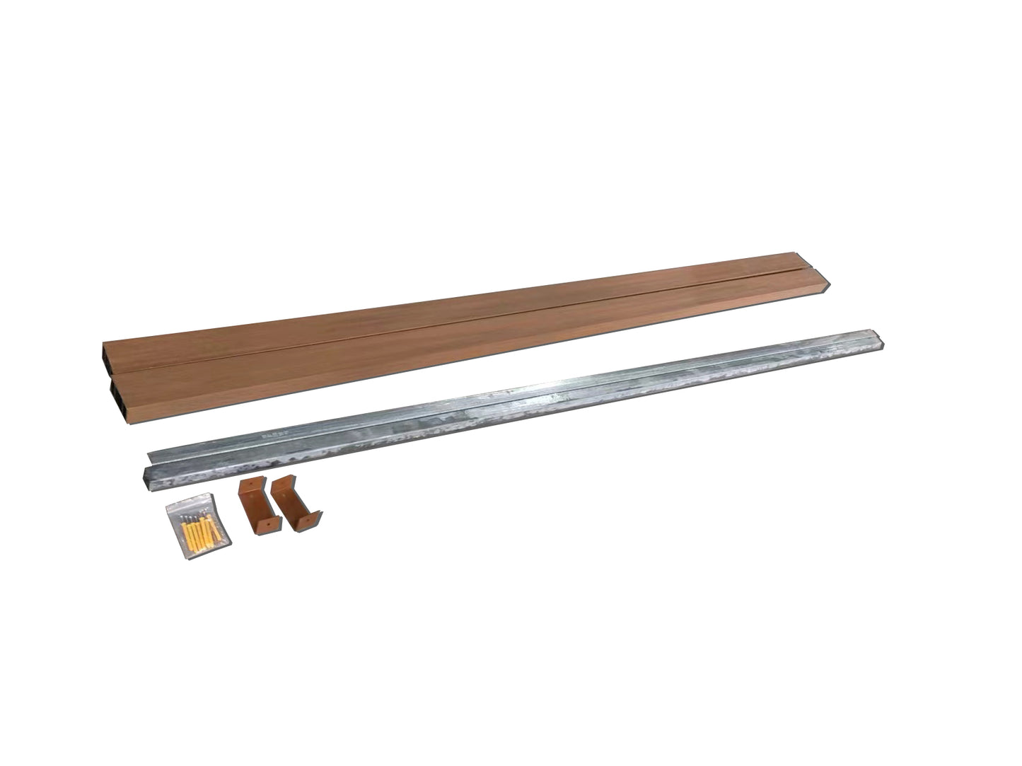 Teak Interior-Exterior Timber Tube Composite Wood Slat Privacy Dividers