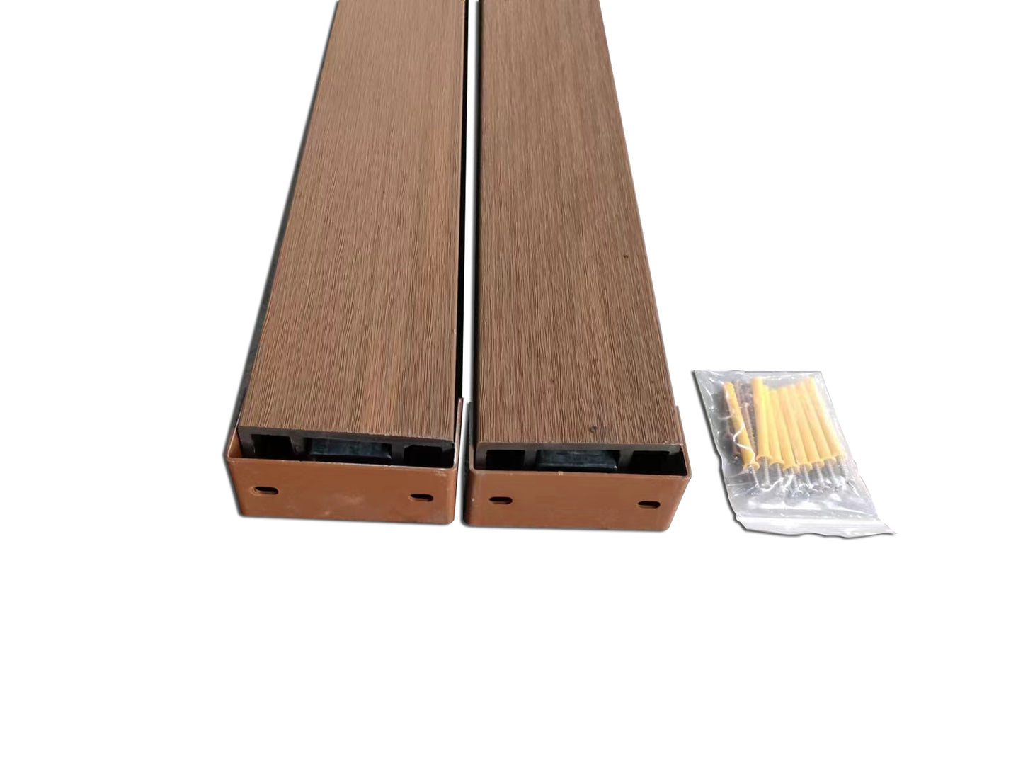 Teak Interior-Exterior Timber Tube Composite Wood Slat Privacy Dividers