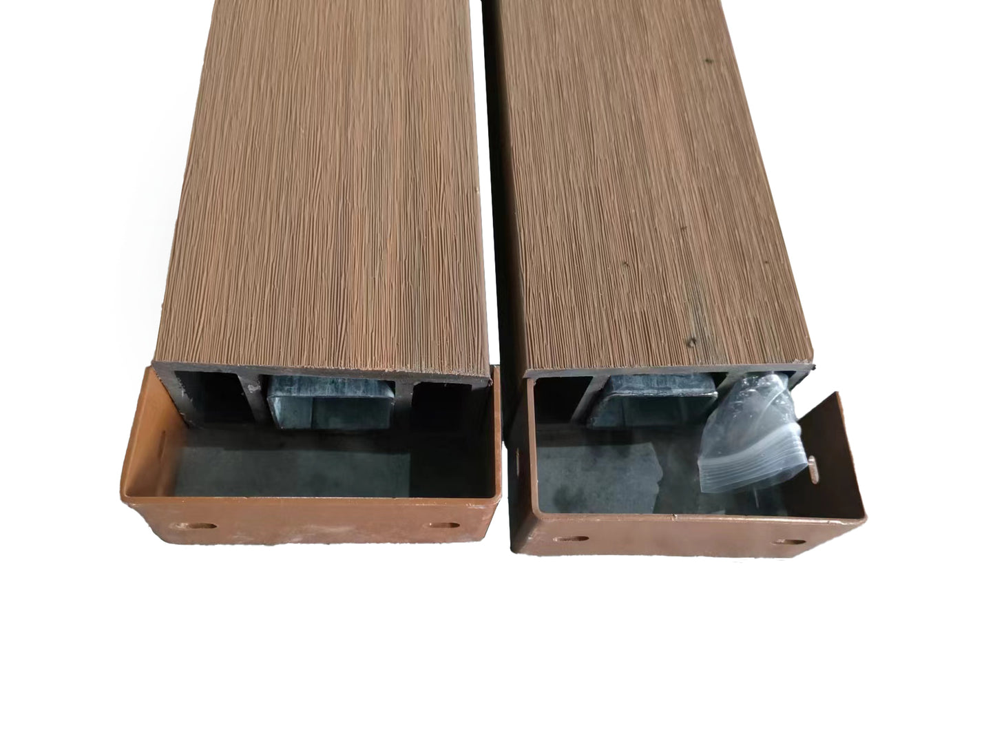 Teak Interior-Exterior Timber Tube Composite Wood Slat Privacy Dividers