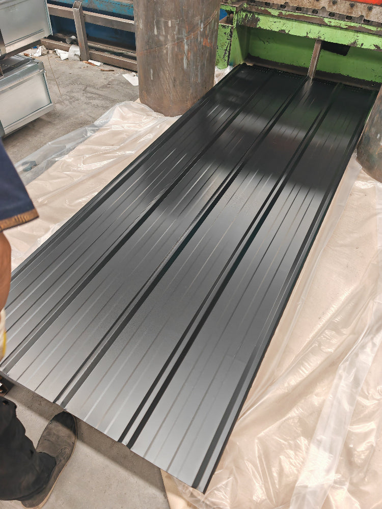 Black Steel Roof Panels Weather-Resistant Metal Roofing