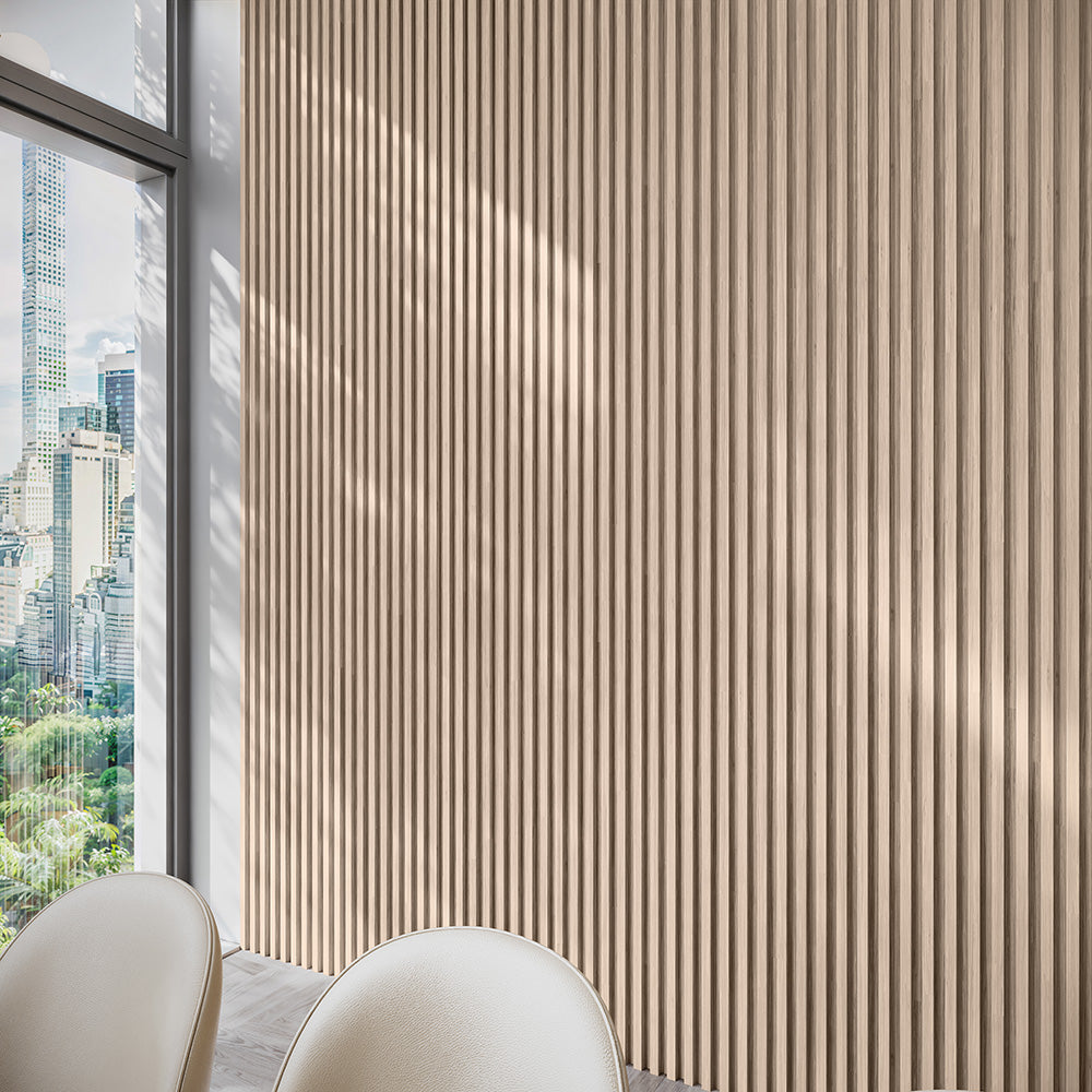 Light Walnut Wood Slat Panels for Walls - Stout