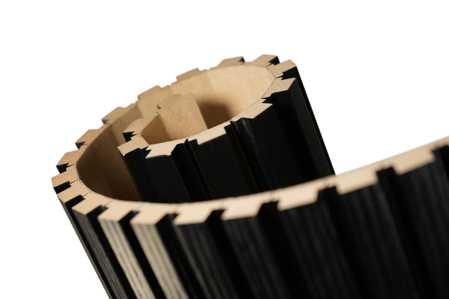FlexForm™ Mini-Slat Flexible Fluted Tambour Wall Panels - Ultra Black