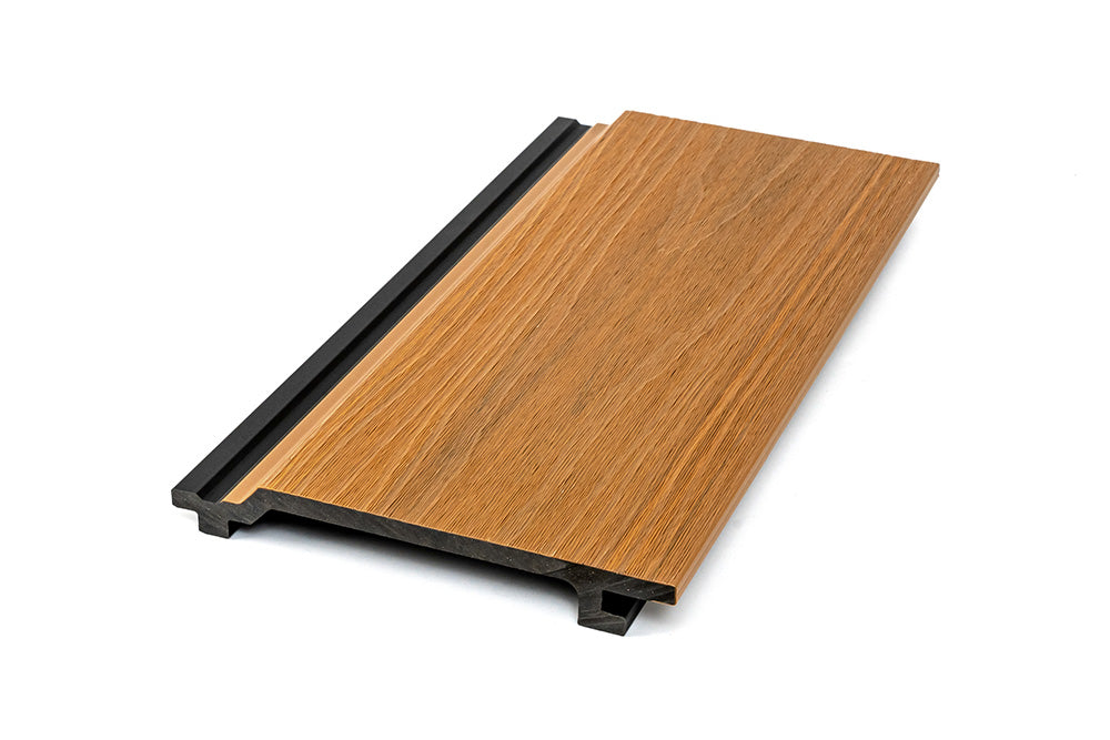 Enhanced Grain Wood-Like Composite Siding, Exterior Wall Paneling - Weathered Teak