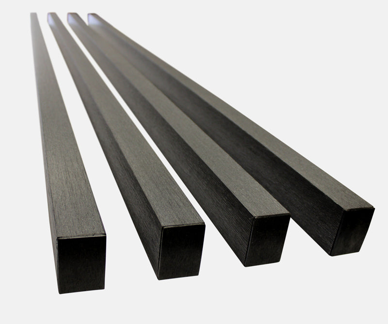 Black Exterior Slat Accent Wall, Privacy Fence Kit