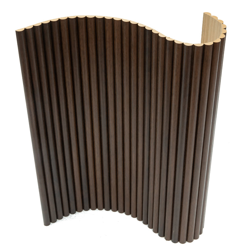 Flexible Tambour Wood Panels For Interior Walls Decorative Fluted Siding Cladding - Antique Oak
