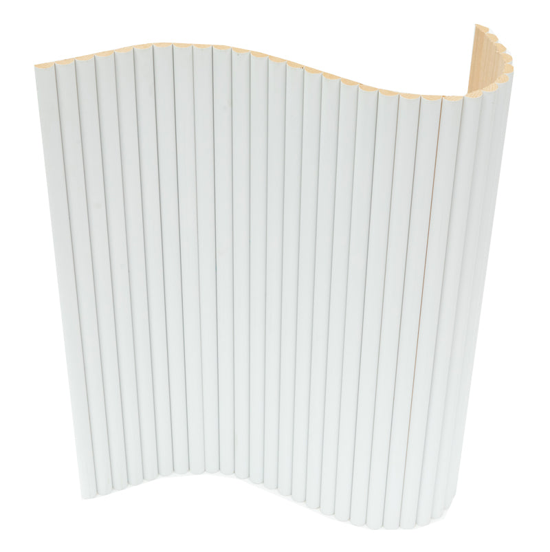 Flexible Tambour Wood Panels For Interior Walls Decorative Fluted Siding Cladding - Pure White