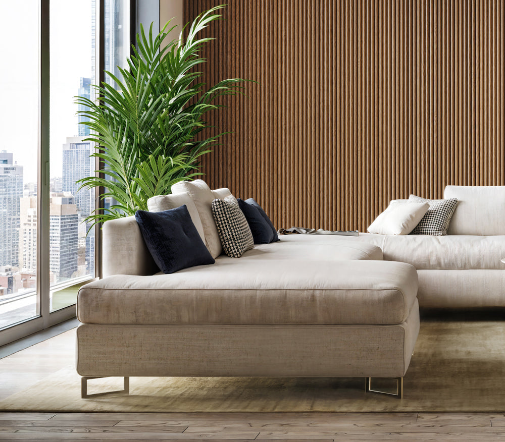 Flexible Tambour Wood Panels For Interior Walls Decorative Fluted Siding Cladding - Antique Oak