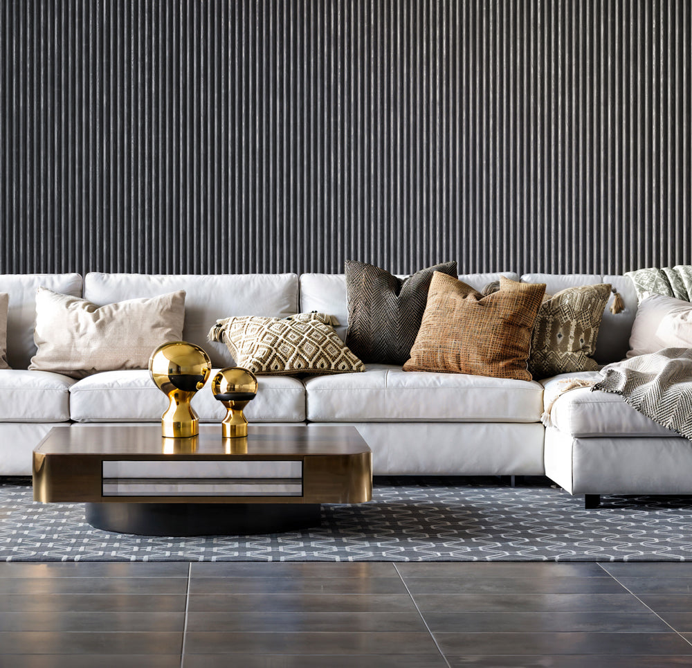 Flexible Tambour Wood Panels For Interior Walls Decorative Fluted Siding Cladding - Ultra Black