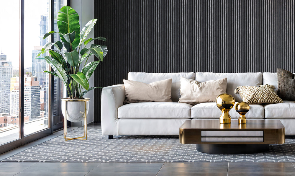 Flexible Tambour Wood Panels For Interior Walls Decorative Fluted Siding Cladding - Ultra Black