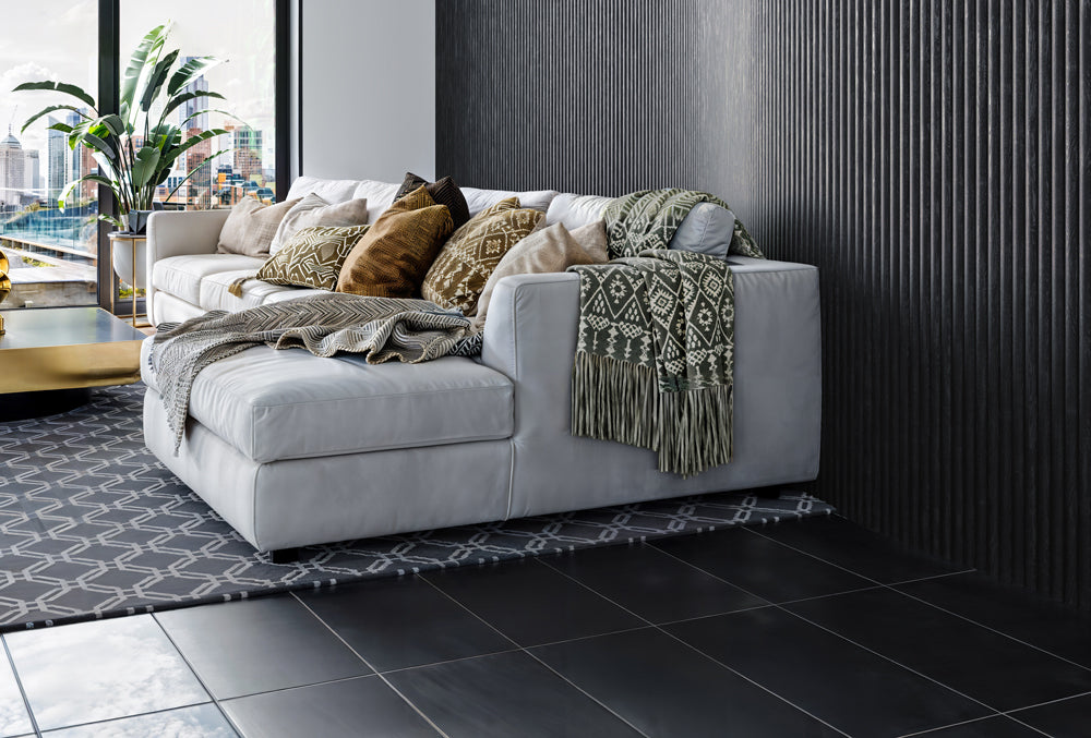 Flexible Tambour Wood Panels For Interior Walls Decorative Fluted Siding Cladding - Ultra Black