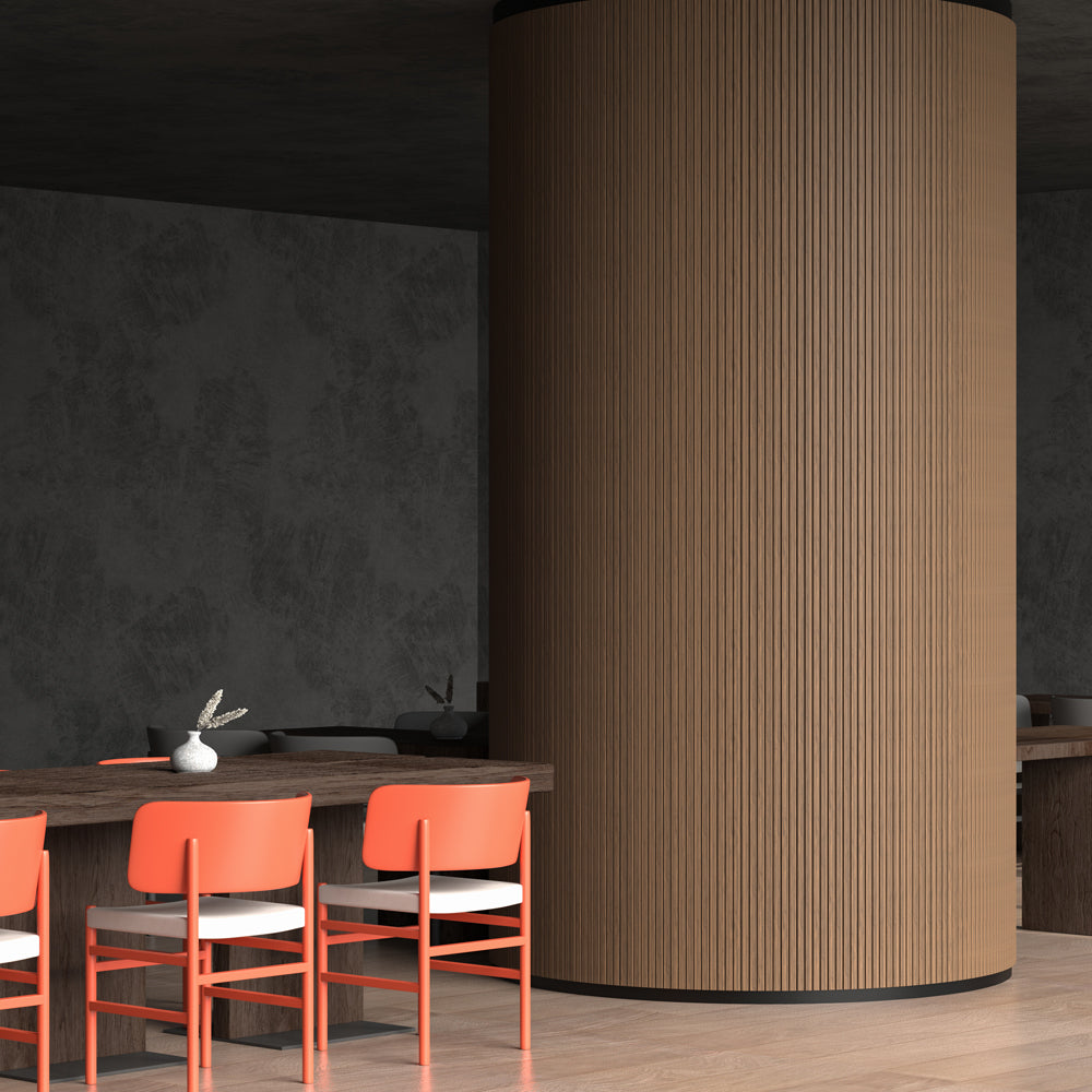 Flexible Slat Wood Wall Panel Interior Siding - Antique Oak