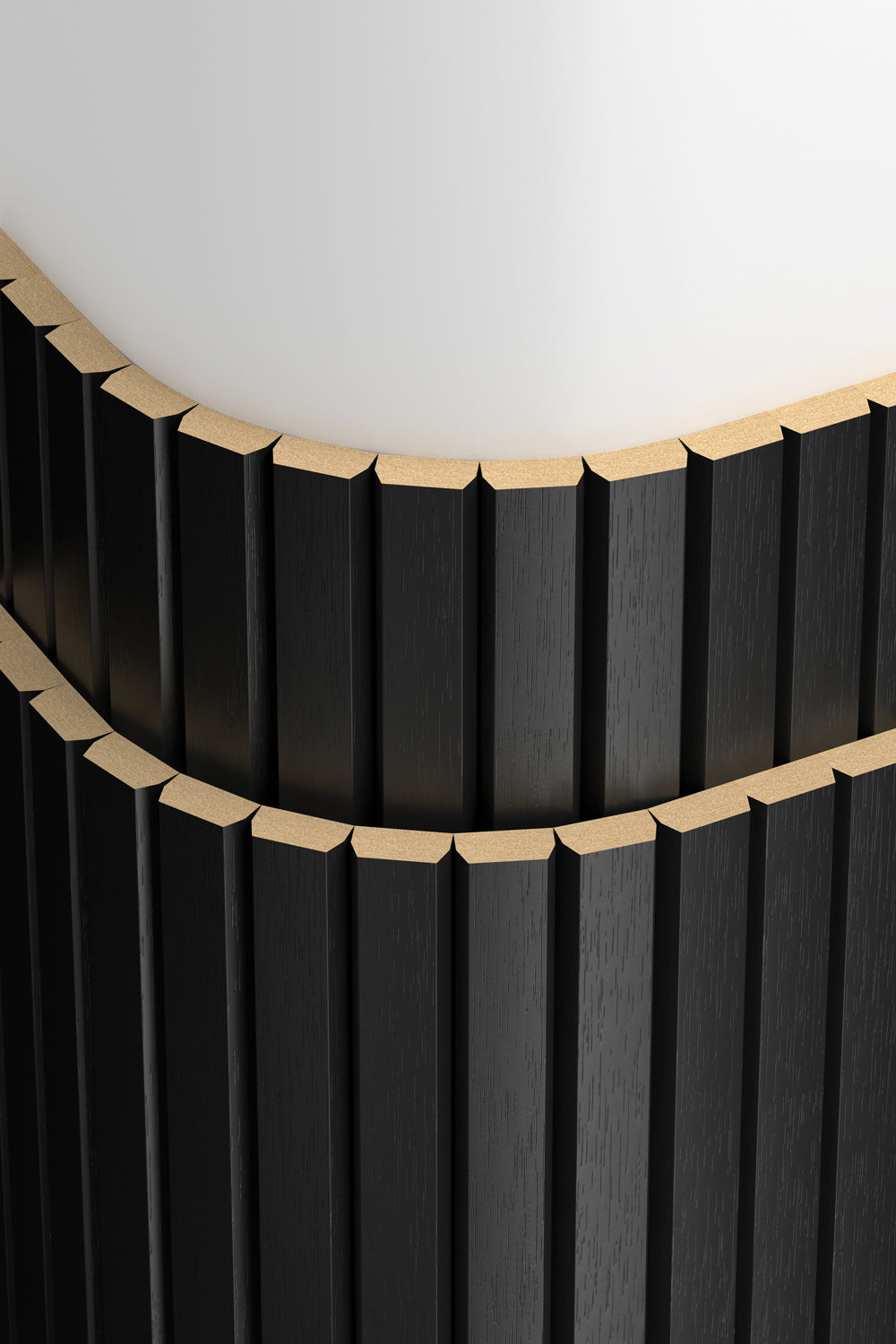 Flexible Slat Wood Wall Panel Interior Siding - Ultra Black