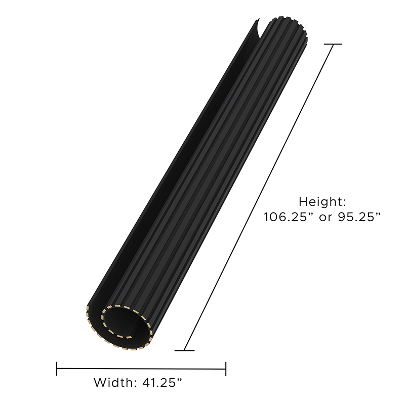 Flexible Acoustic Slat Wood Wall Paneling Soundproofing Siding – Ultra Black by SlatSolution®