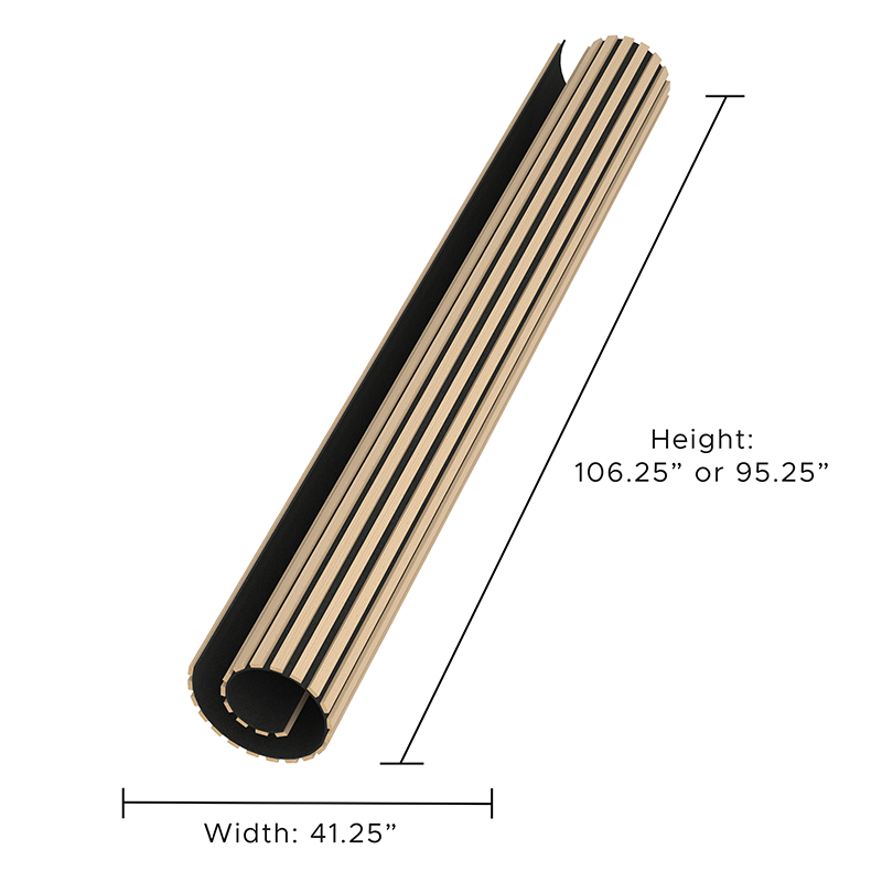 Flexible Acoustic Slat Wood Wall Paneling Soundproofing Siding – Light Walnut by SlatSolution®