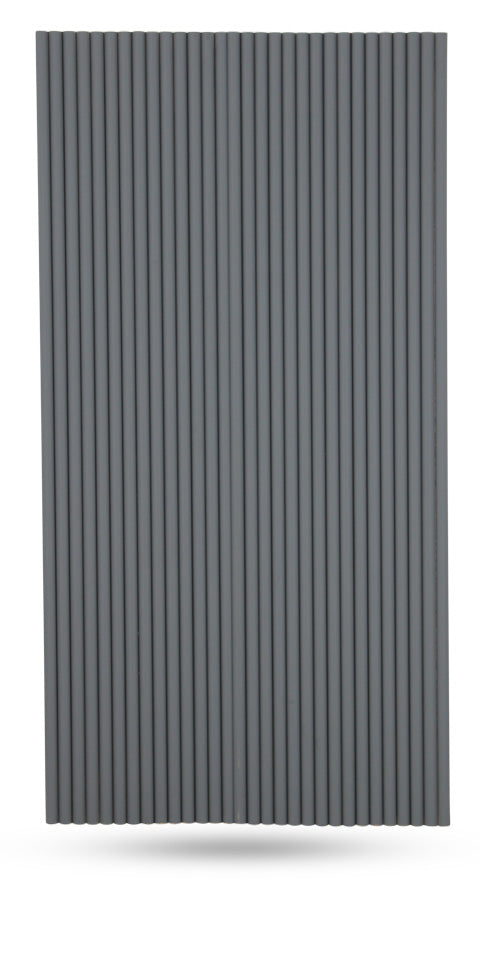 Flexible Tambour Wood Panels For Interior Walls Decorative Fluted Siding Cladding - Gray