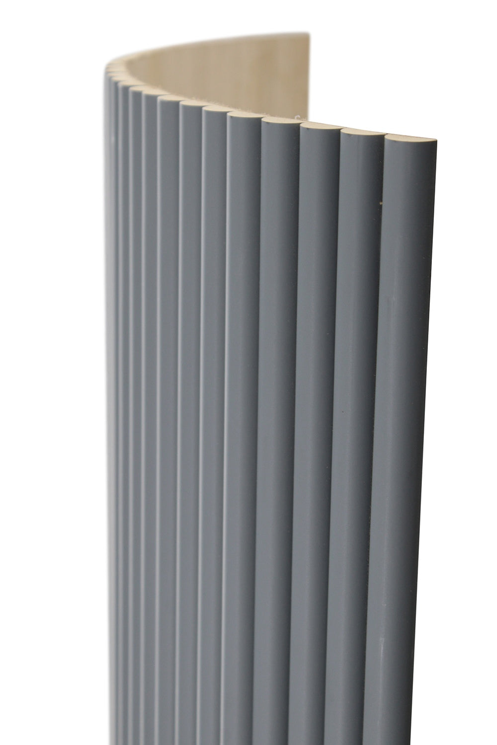 Flexible Rounded Wood Panels For Interior Walls Decorative Fluted Siding Cladding - Gray