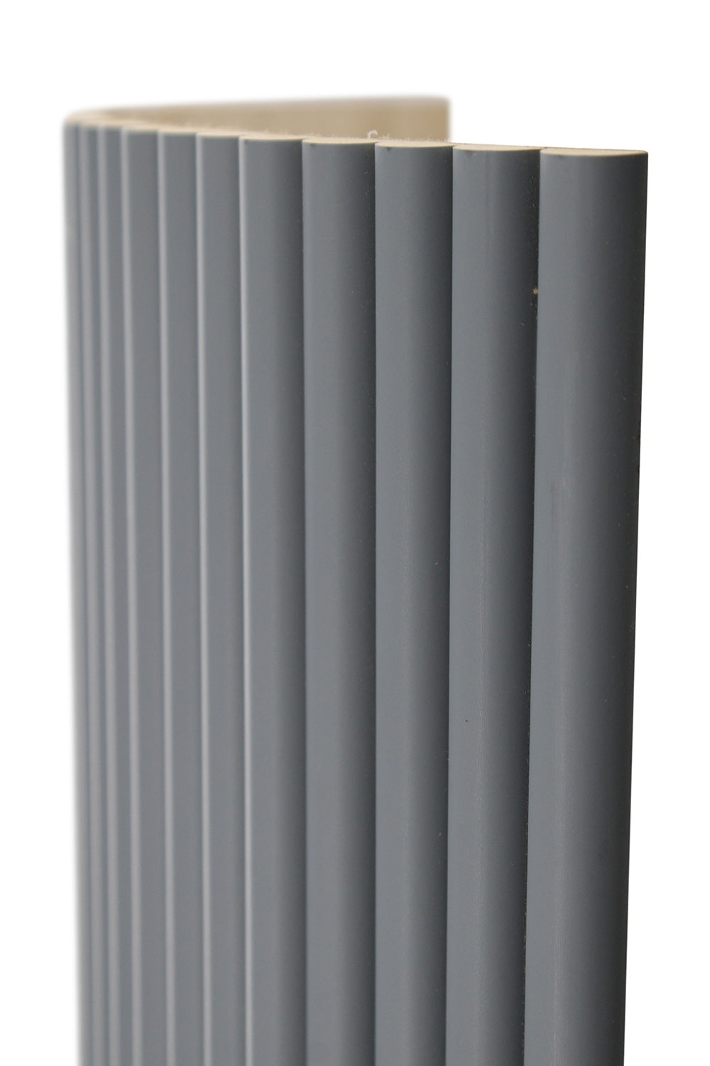 Flexible Rounded Wood Panels For Interior Walls Decorative Fluted Siding Cladding - Gray