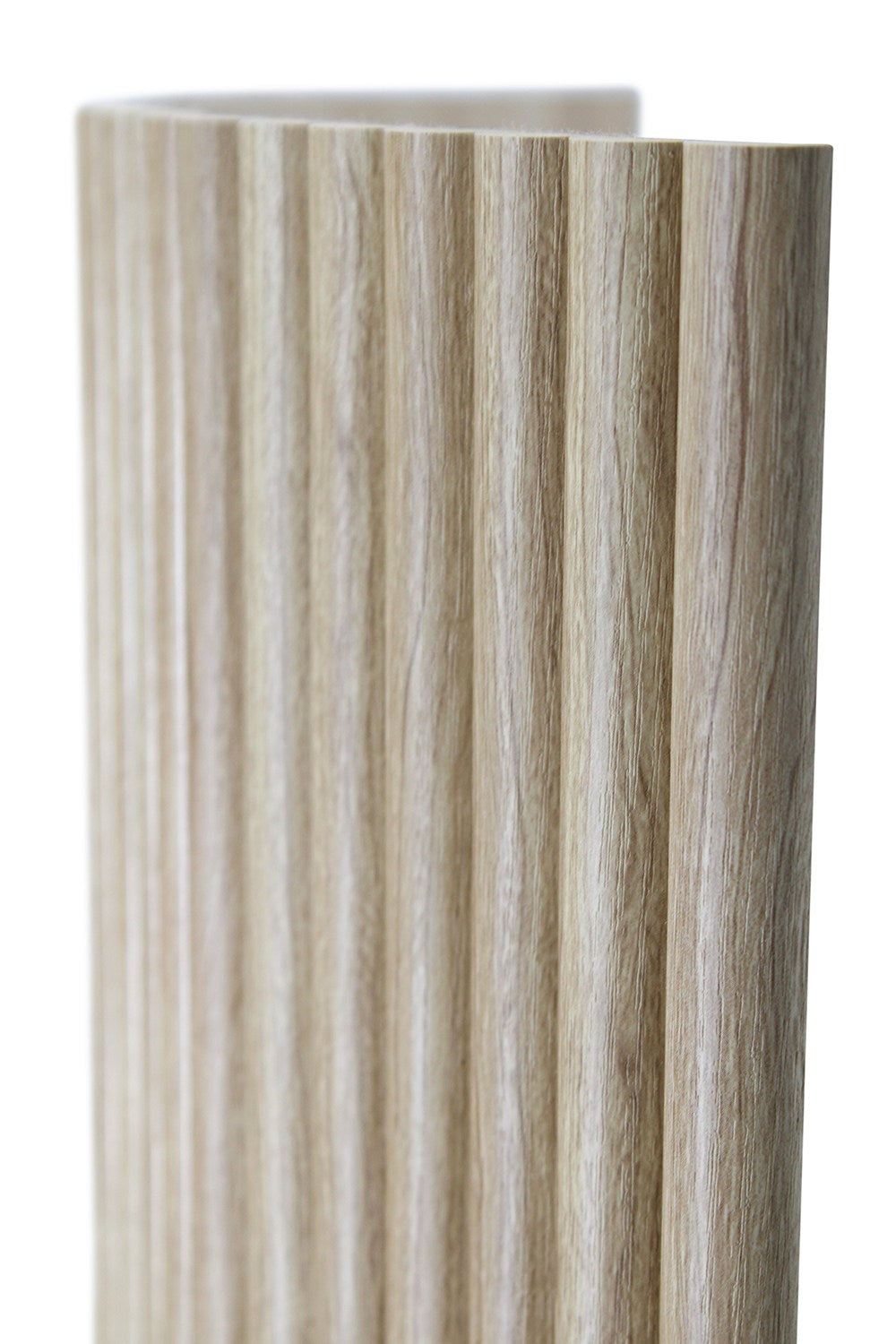 Flexible Rounded Wood Panels For Interior Walls Decorative Fluted Siding Cladding - Light Walnut