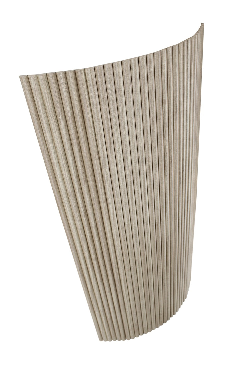 Flexible Rounded Wood Panels For Interior Walls Decorative Fluted Siding Cladding - Light Walnut
