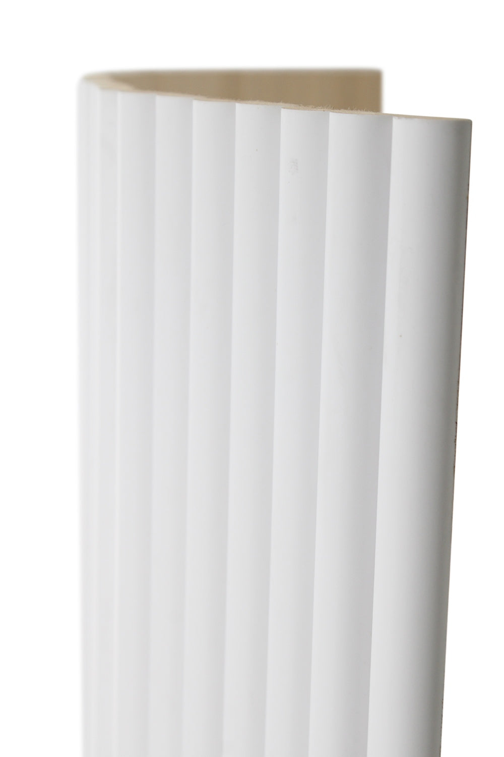 Flexible Rounded Wood Panels For Interior Walls Decorative Fluted Siding Cladding - Pure White
