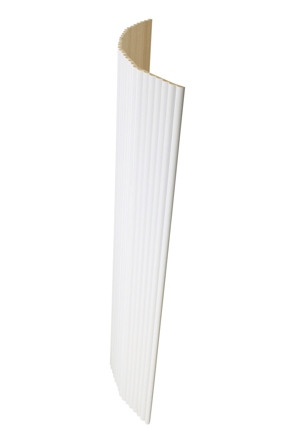 Flexible Rounded Wood Panels For Interior Walls Decorative Fluted Siding Cladding - Pure White