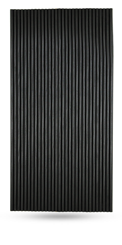 Flexible Tambour Wood Panels For Interior Walls Decorative Fluted Siding Cladding - Ultra Black