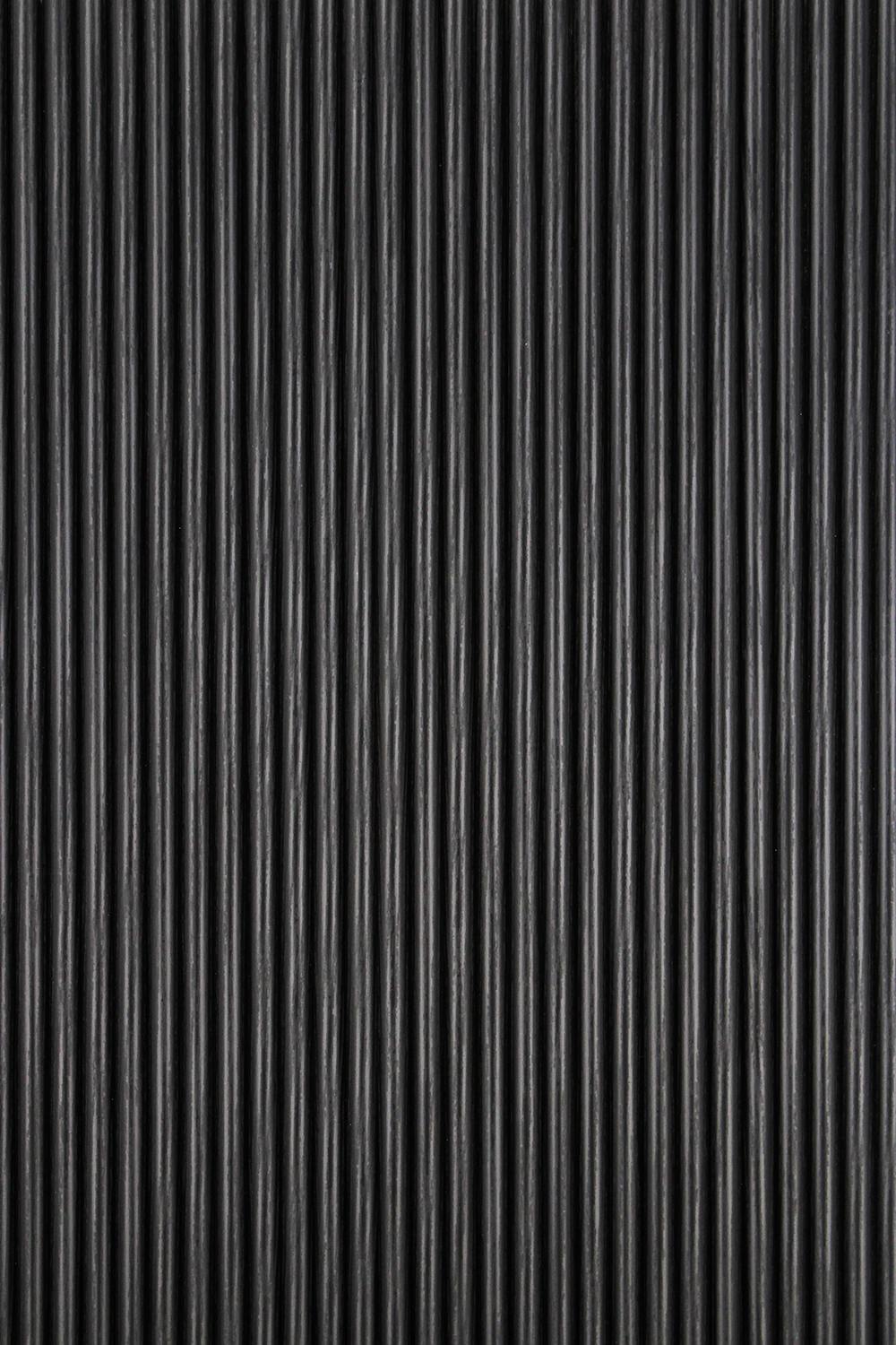 Flexible Rounded Wood Panels For Interior Walls Decorative Fluted Siding Cladding - Ultra Black