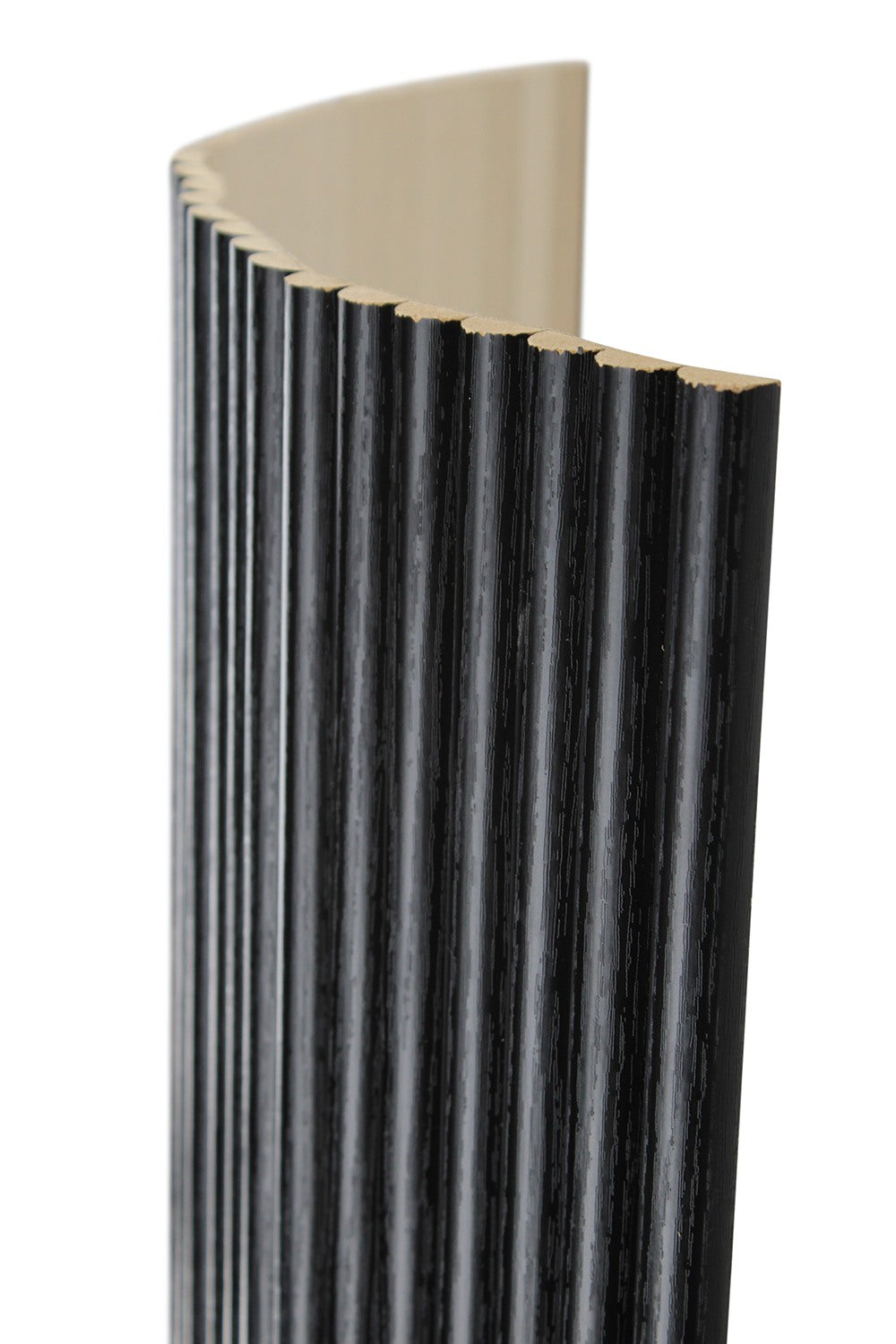Flexible Rounded Wood Panels For Interior Walls Decorative Fluted Siding Cladding - Ultra Black