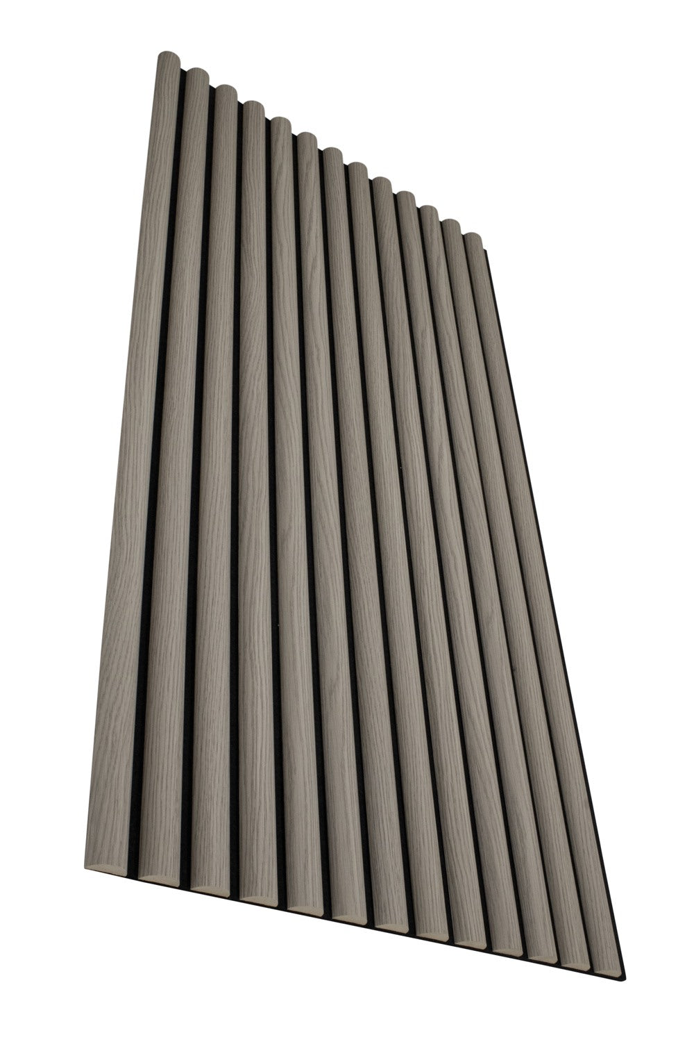 Half-Round Wood Column Acoustic Sound Panel for Walls - Gray Oak