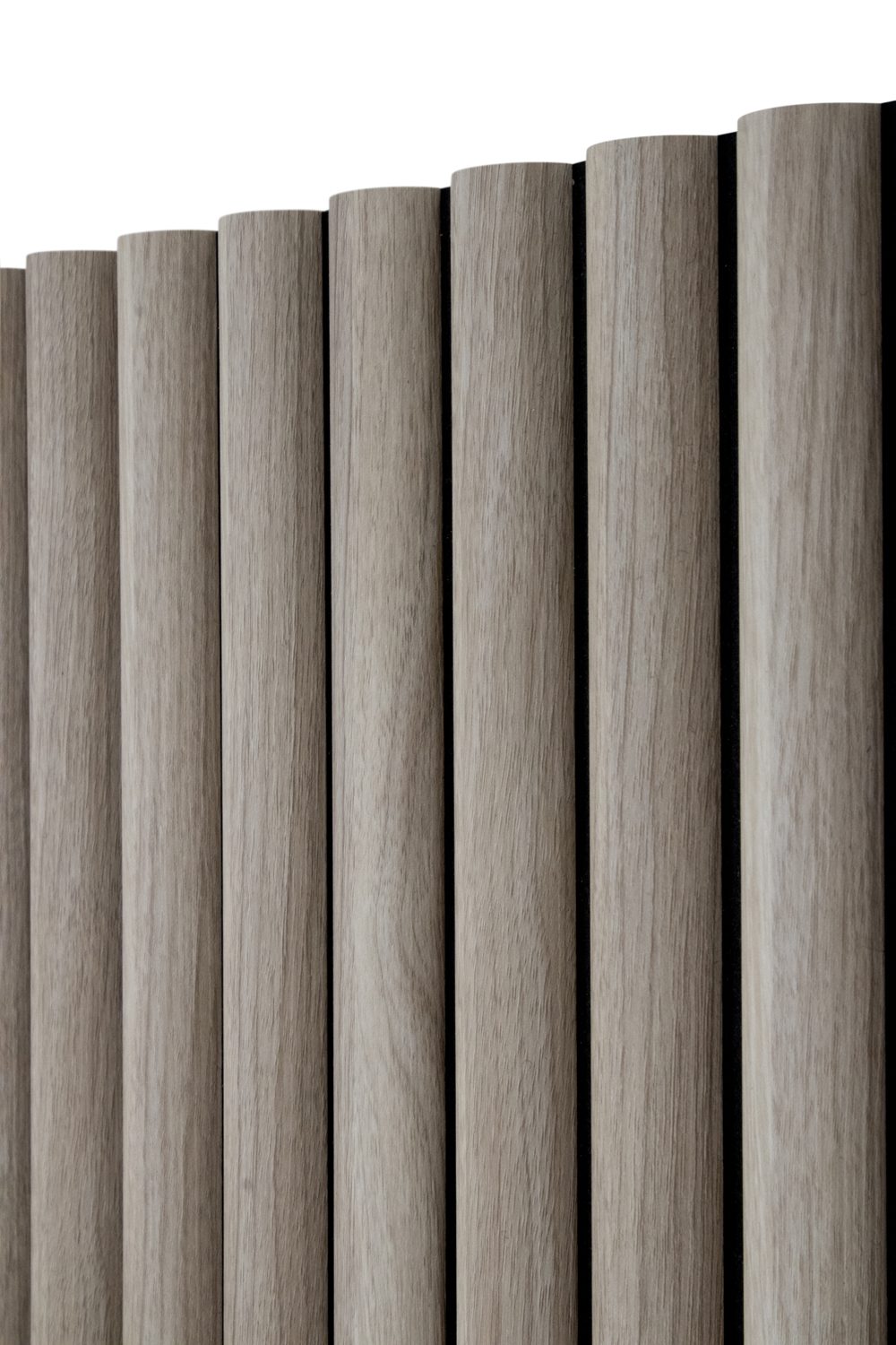 Half-Round Wood Column Acoustic Sound Panel for Walls - White Oak