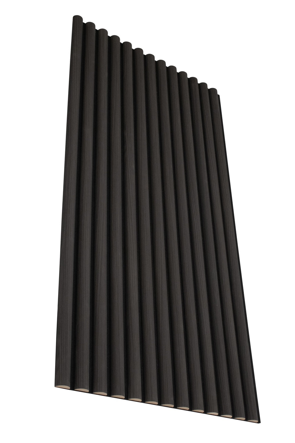 Half-Round Wood Column Acoustic Sound Panel for Walls - Black Oak