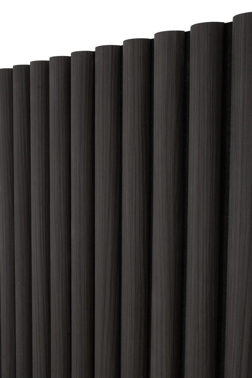 Half-Round Wood Column Acoustic Sound Panel for Walls - Black Oak