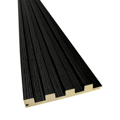 ultra black slat paneling