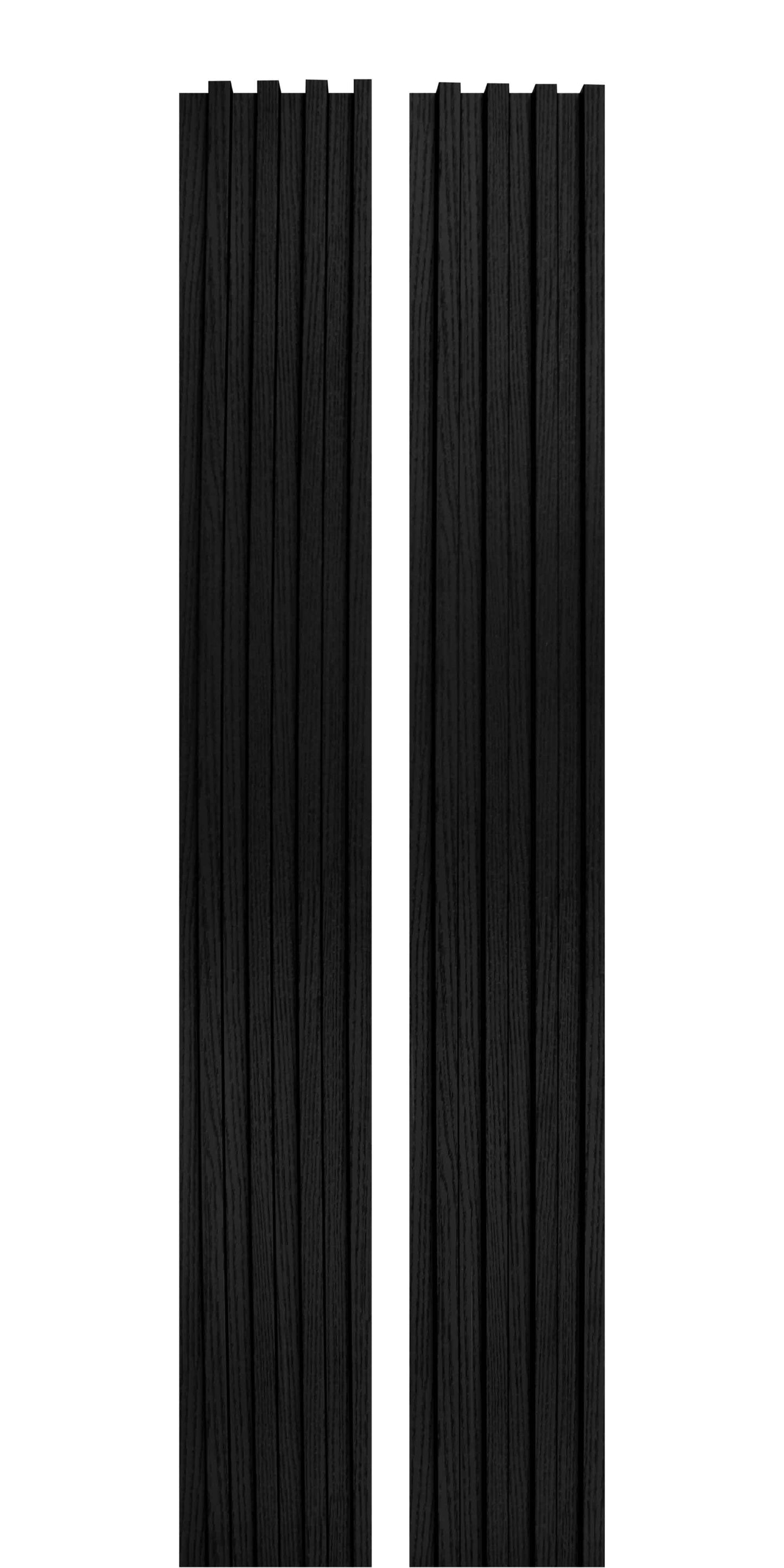 Ultra Black Wood Slat Panels for Walls