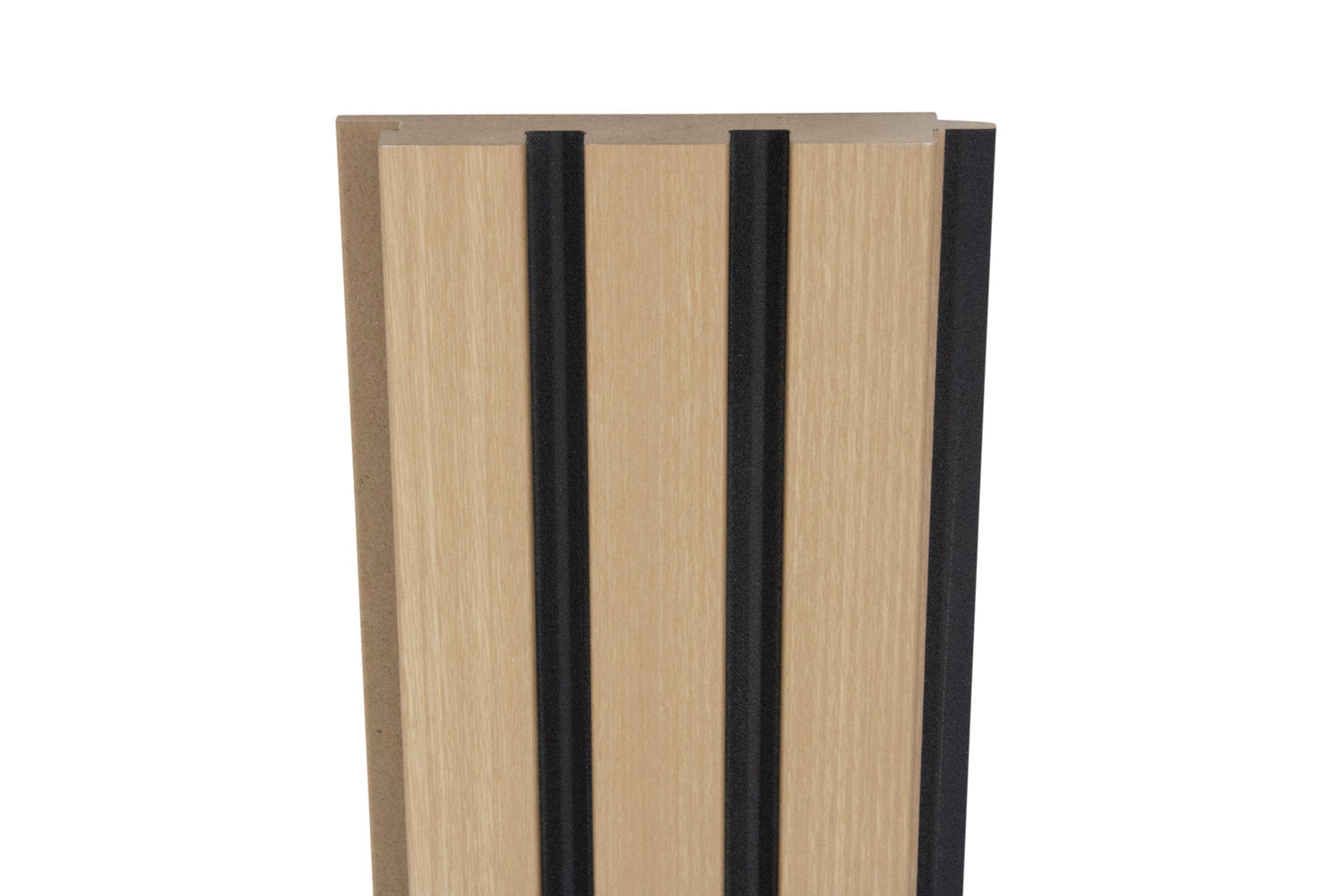Maple With Black Accents Slat Wood Wall Panels - Broad