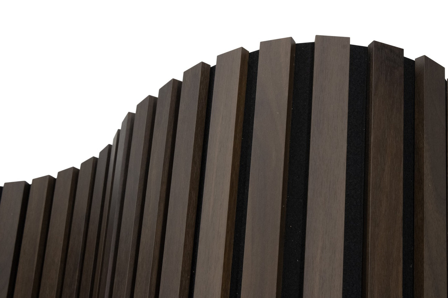 Flexible Acoustic Slat Wood Wall Paneling Soundproofing Siding – Antique Oak by SlatSolution®