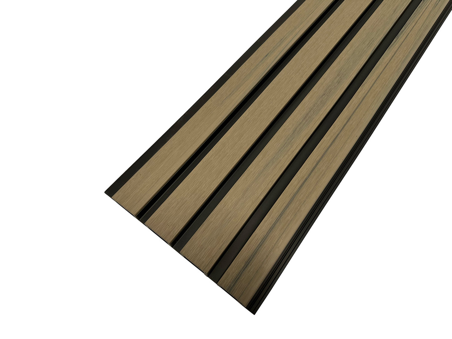 Arctic Oak With Black Accents Slat Wall Paneling for Outdoors
