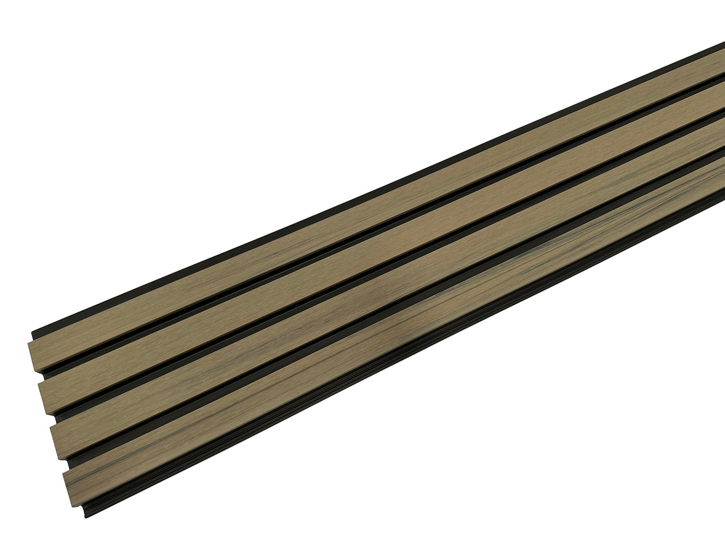 Arctic Oak With Black Accents Slat Wall Paneling for Outdoors