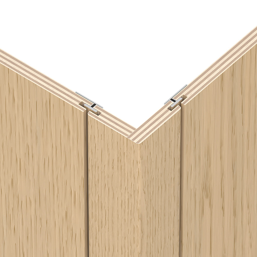 Seamless Light Oak Wall Panel Kit – Decorative Wood Panels with Trim