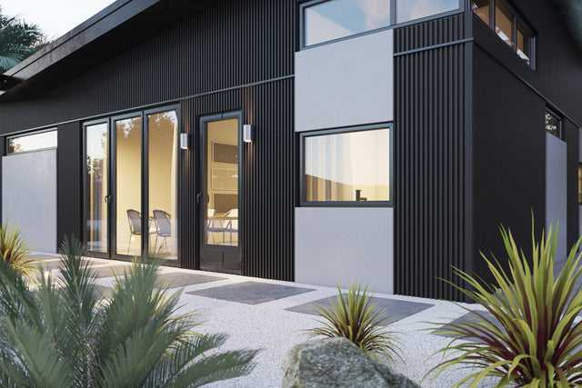 Exterior Composite Siding Slat Wall Cladding System in Ebony