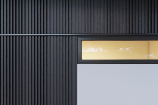 Exterior Composite Siding Slat Wall Cladding System in Ebony
