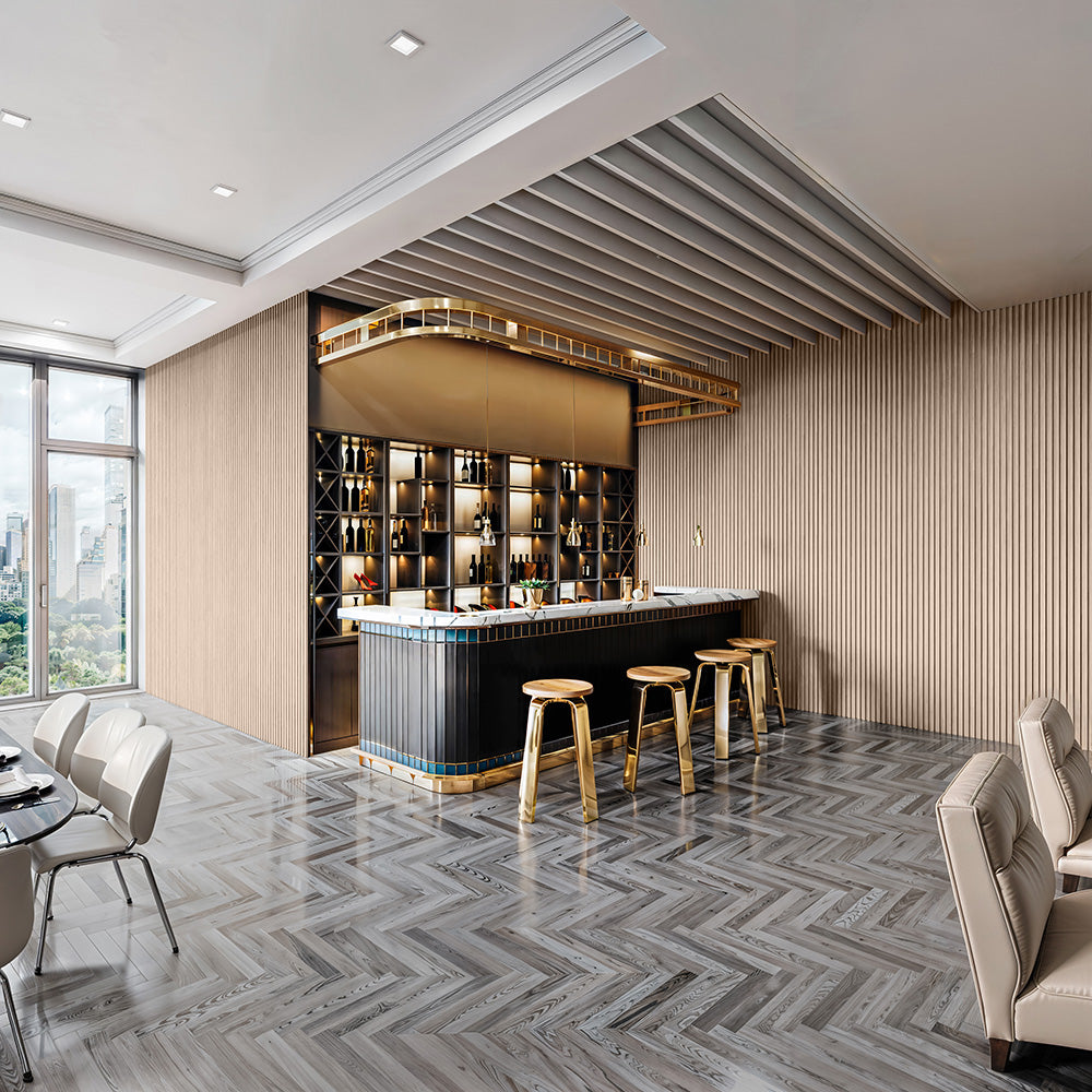 Light Walnut Wood Slat Panels for Walls - Stout