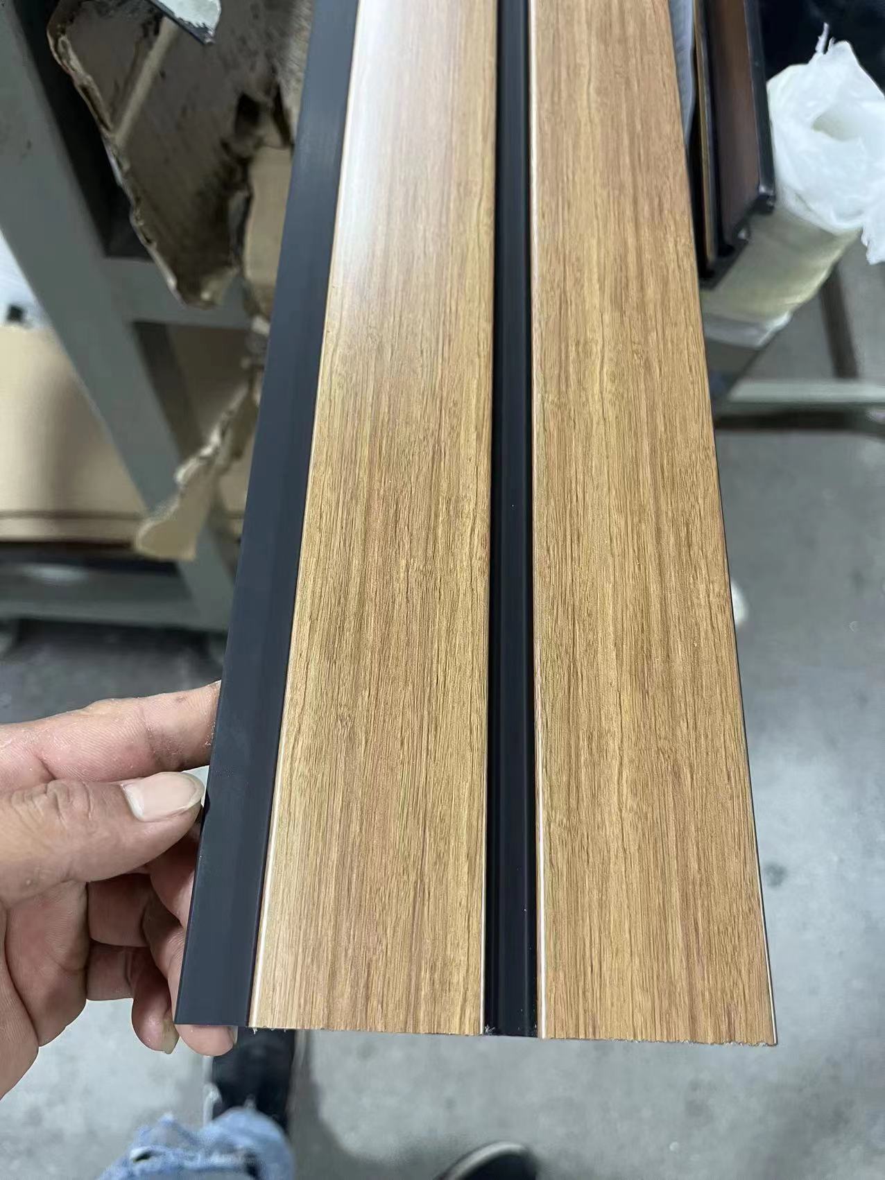 Teak Vinyl Slat Panels For Walls