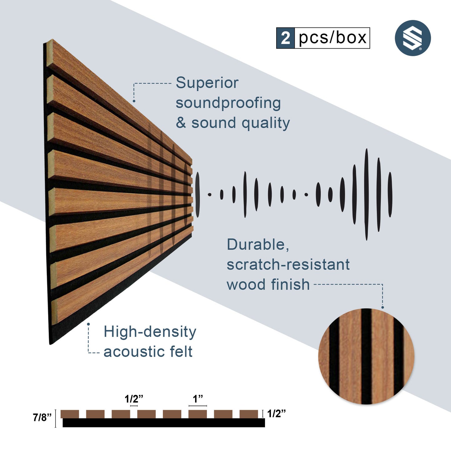 Maple Acoustic Wall Panels Soundproof Slat Wood Cladding Siding