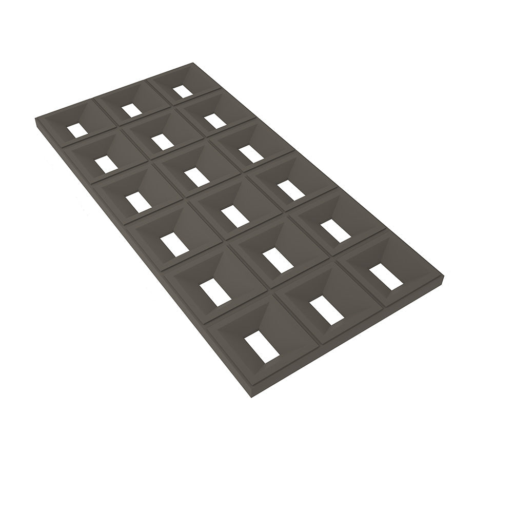 Gray PU Hollow Bricks Wall Partition – Modern Room Divider & Outdoor Privacy Screen